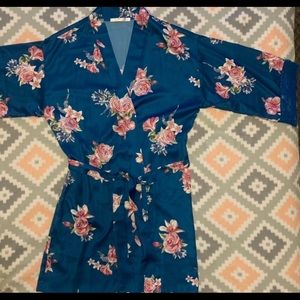 Flora Nikrooz floral satin robe with roses